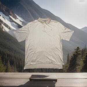 Polo Ralph Lauren Shirt Men Size XL Tan Gold Short Sleeve Classic Fit Logo Adult